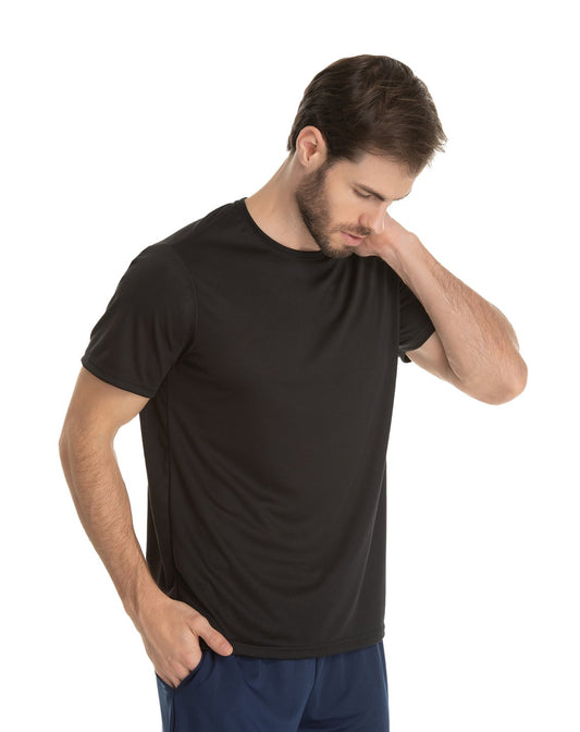 Men's Quick-Dry Performance T-Shirt Black - worn by model