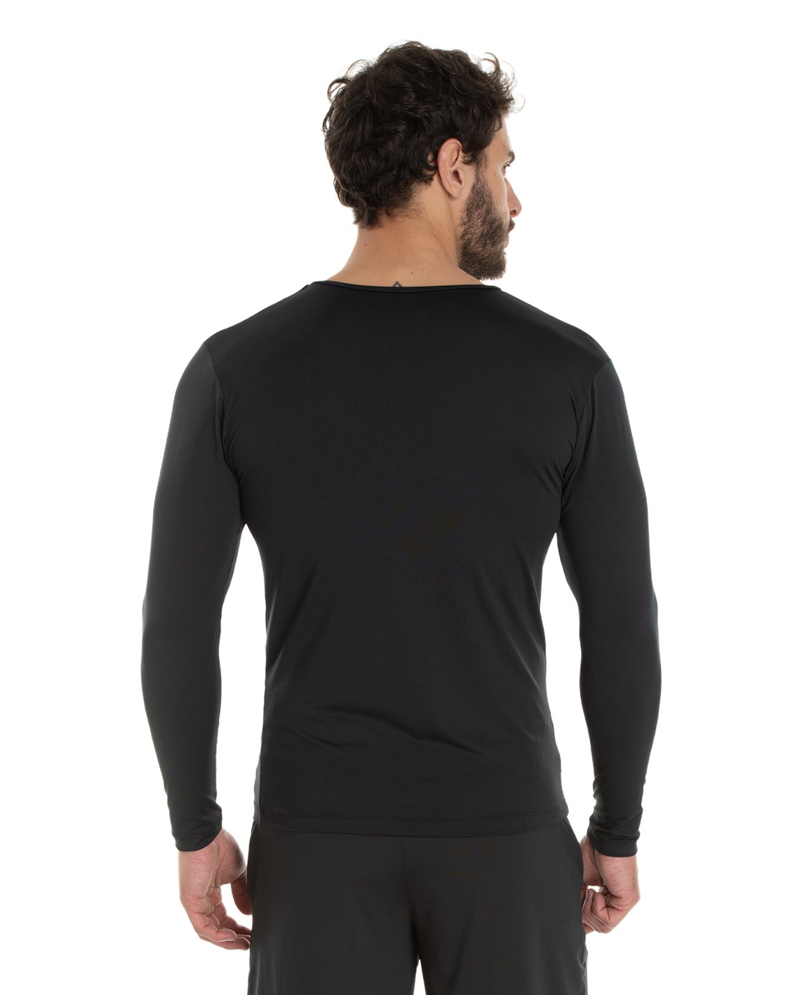 Men's Long Sleeve Base Layer Black - back